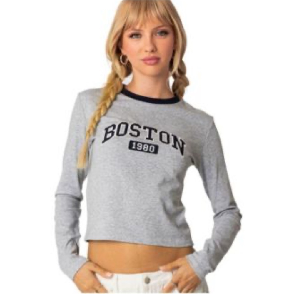 Edikted boston long sleeve tee size medium brand new